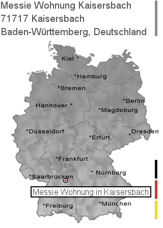 Messie Wohnung Kaisersbach, 71717 Kaisersbach