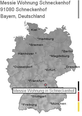 Messie Wohnung Schneckenhof, 91080 Schneckenhof