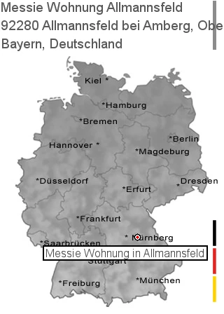 Messie Wohnung Allmannsfeld bei Amberg, Oberpfalz, 92280 Allmannsfeld