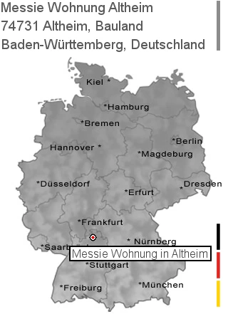 Messie Wohnung Altheim, Bauland, 74731 Altheim