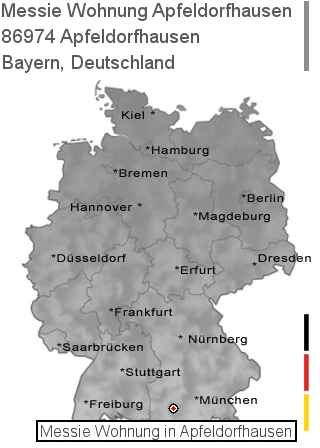 Messie Wohnung Apfeldorfhausen, 86974 Apfeldorfhausen