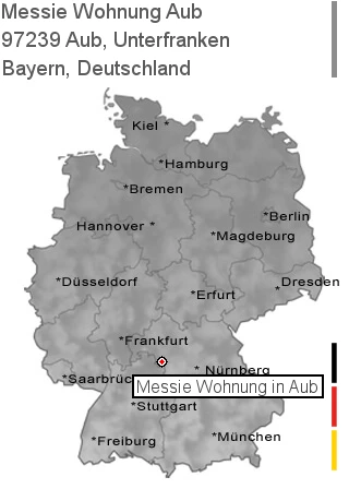 Messie Wohnung Aub, Unterfranken, 97239 Aub