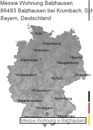 Messie Wohnung Balzhausen bei Krumbach, Schwaben, 86483 Balzhausen