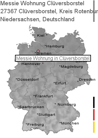 Messie Wohnung Clüversborstel, Kreis Rotenburg, Wümme, 27367 Clüversborstel