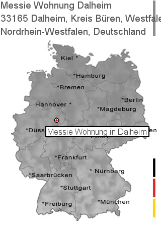 Messie Wohnung Dalheim, Kreis Büren, Westfalen, 33165 Dalheim