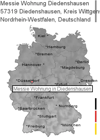 Messie Wohnung Diedenshausen, Kreis Wittgenstein, 57319 Diedenshausen