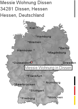 Messie Wohnung Dissen, Hessen, 34281 Dissen