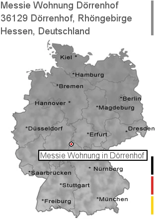 Messie Wohnung Dörrenhof, Rhöngebirge, 36129 Dörrenhof