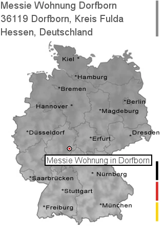 Messie Wohnung Dorfborn, Kreis Fulda, 36119 Dorfborn