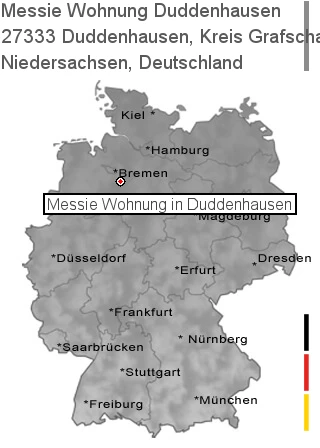 Messie Wohnung Duddenhausen, Kreis Grafschaft Hoya, 27333 Duddenhausen
