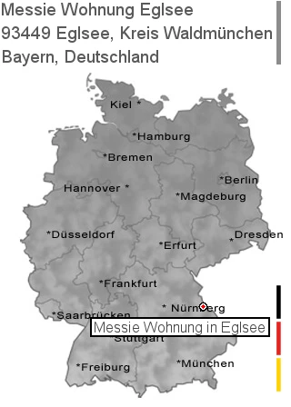 Messie Wohnung Eglsee, Kreis Waldm&uuml;nchen, 93449 Eglsee