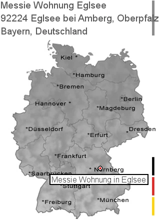 Messie Wohnung Eglsee bei Amberg, Oberpfalz, 92224 Eglsee