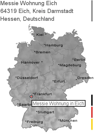 Messie Wohnung Eich, Kreis Darmstadt, 64319 Eich