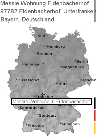 Messie Wohnung Eidenbacherhof, Unterfranken, 97782 Eidenbacherhof
