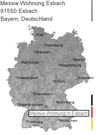 Messie Wohnung Esbach, 91550 Esbach