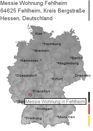 Messie Wohnung Fehlheim, Kreis Bergstraße, 64625 Fehlheim