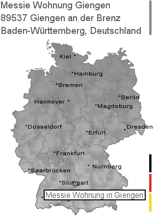 Messie Wohnung Giengen an der Brenz, 89537 Giengen
