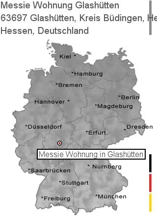 Messie Wohnung Glashütten, Kreis Büdingen, Hessen, 63697 Glashütten