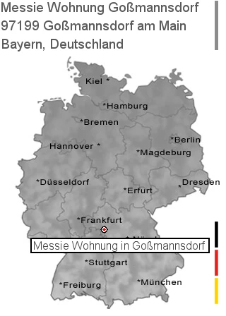 Messie Wohnung Goßmannsdorf am Main, 97199 Goßmannsdorf