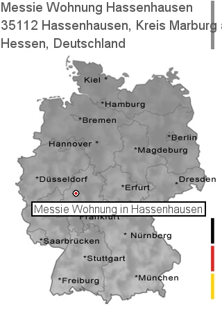 Messie Wohnung Hassenhausen, Kreis Marburg an der Lahn, 35112 Hassenhausen