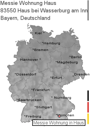 Messie Wohnung Haus bei Wasserburg am Inn, 83550 Haus
