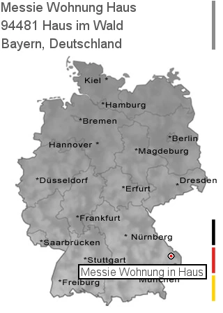 Messie Wohnung Haus im Wald, 94481 Haus