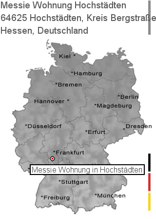 Messie Wohnung Hochstädten, Kreis Bergstraße, 64625 Hochstädten