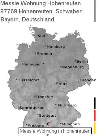 Messie Wohnung Hohenreuten, Schwaben, 87769 Hohenreuten