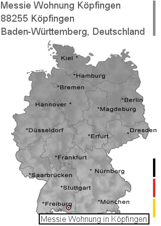 Messie Wohnung Köpfingen, 88255 Köpfingen