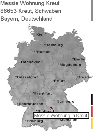 Messie Wohnung Kreut, Schwaben, 86653 Kreut