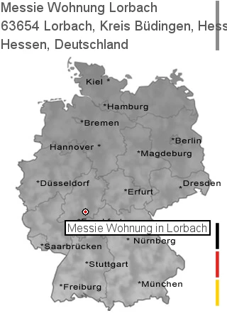 Messie Wohnung Lorbach, Kreis Büdingen, Hessen, 63654 Lorbach