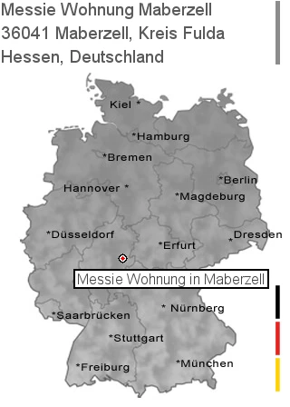Messie Wohnung Maberzell, Kreis Fulda, 36041 Maberzell