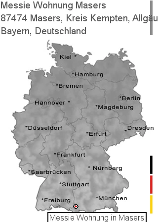 Messie Wohnung Masers, Kreis Kempten, Allgäu, 87474 Masers