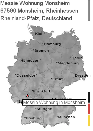 Messie Wohnung Monsheim, Rheinhessen, 67590 Monsheim