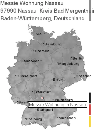 Messie Wohnung Nassau, Kreis Bad Mergentheim, 97990 Nassau