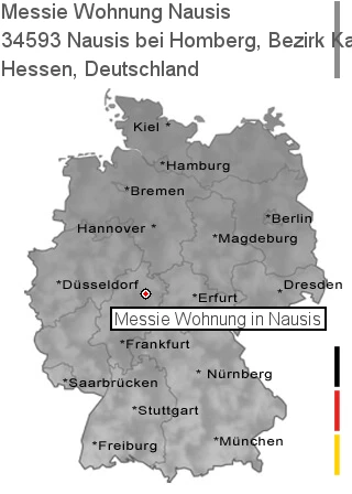 Messie Wohnung Nausis bei Homberg, Bezirk Kassel, 34593 Nausis
