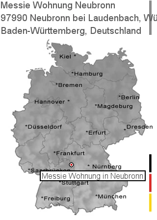 Messie Wohnung Neubronn bei Laudenbach, Württemberg, 97990 Neubronn