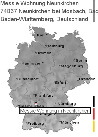 Messie Wohnung Neunkirchen bei Mosbach, Baden, 74867 Neunkirchen