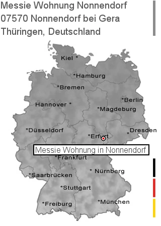 Messie Wohnung Nonnendorf bei Gera, 07570 Nonnendorf