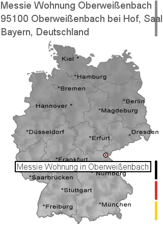 Messie Wohnung Oberweißenbach bei Hof, Saale, 95100 Oberweißenbach