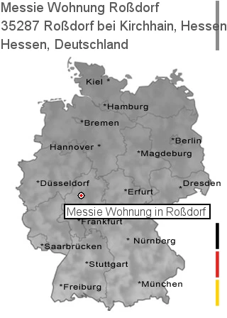 Messie Wohnung Roßdorf bei Kirchhain, Hessen, 35287 Roßdorf