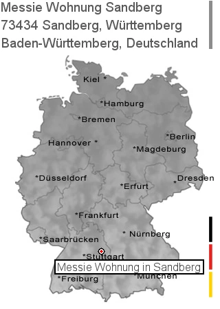 Messie Wohnung Sandberg, Württemberg, 73434 Sandberg