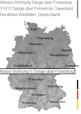 Messie Wohnung Sange &uuml;ber Finnentrop, Sauerland, 57413 Sange über Finnentrop