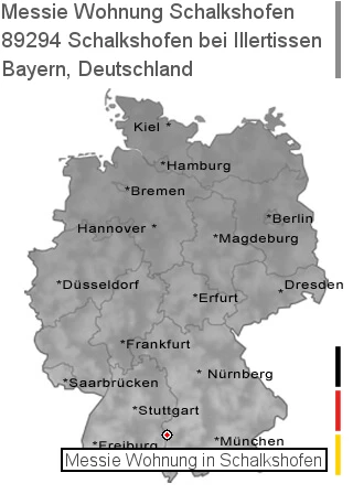 Messie Wohnung Schalkshofen bei Illertissen, 89294 Schalkshofen