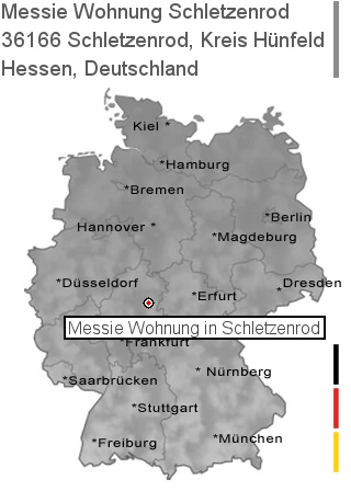 Messie Wohnung Schletzenrod, Kreis H&uuml;nfeld, 36166 Schletzenrod
