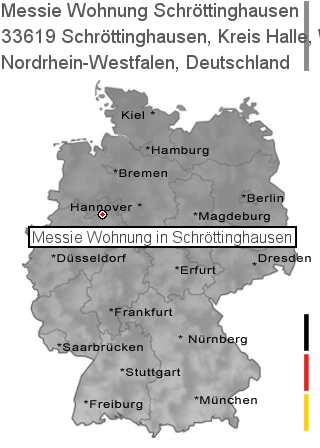 Messie Wohnung Schröttinghausen, Kreis Halle, Westfalen, 33619 Schröttinghausen