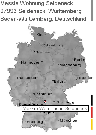 Messie Wohnung Seldeneck, Württemberg, 97993 Seldeneck