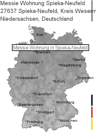 Messie Wohnung Spieka-Neufeld, Kreis Wesermünde, 27637 Spieka-Neufeld