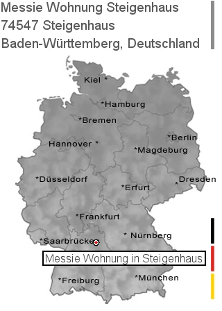 Messie Wohnung Steigenhaus, 74547 Steigenhaus