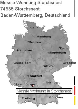 Messie Wohnung Storchsnest, 74535 Storchsnest